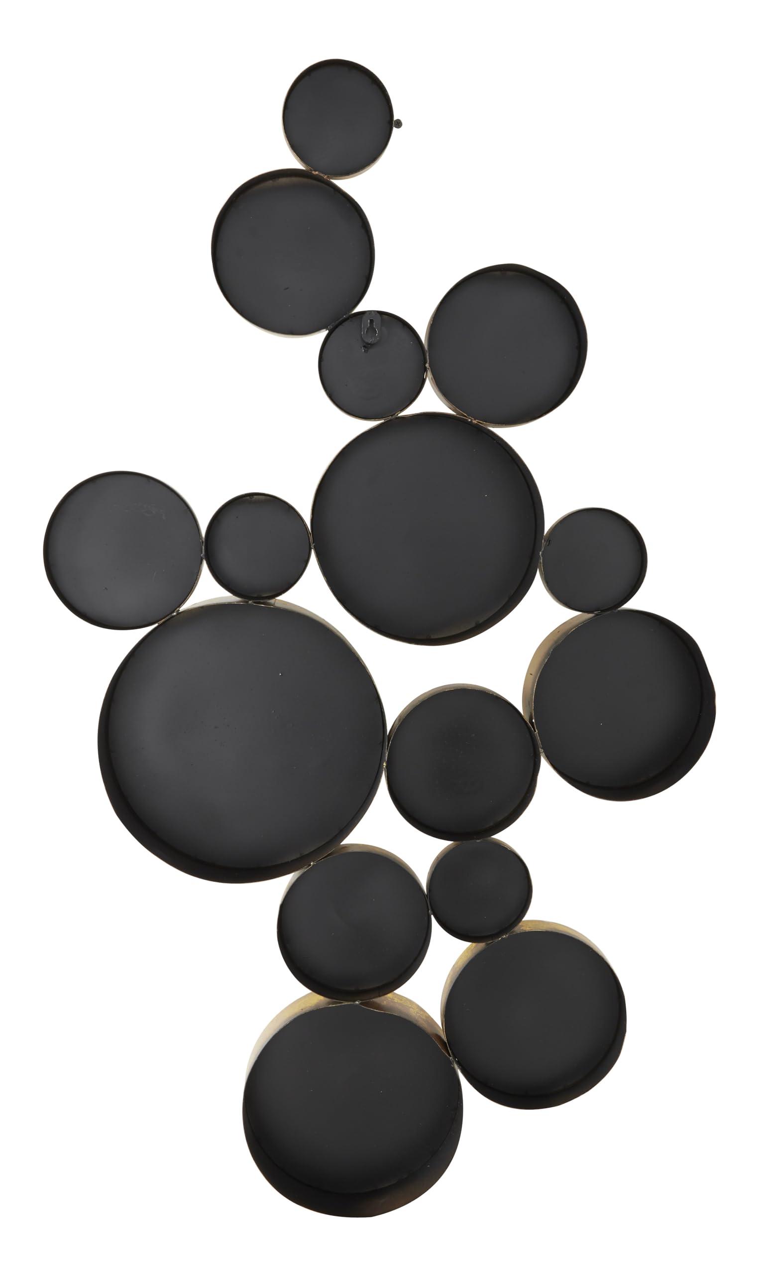 Deco 79 CosmoLiving by Cosmopolitan Metal Room Wall Mirror Bubble Cluster Entryway Mirror, Wall Mounted Mirror 22\" x 3\" x 40\", Gold