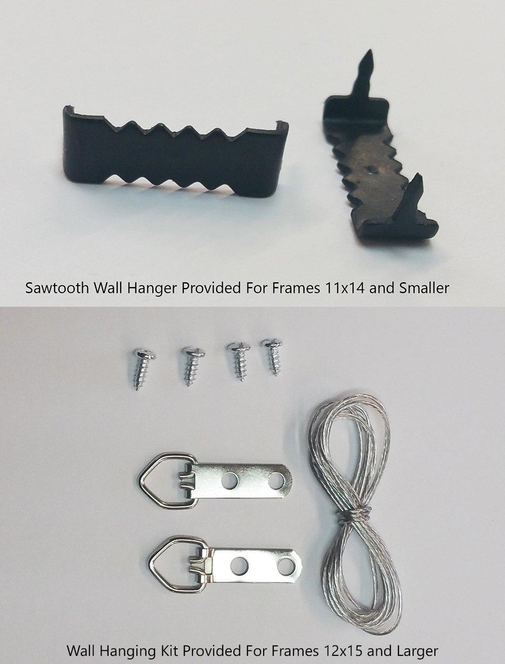 Poster Palooza Poster Palooza 21x15 Contemporary Black Complete Wood Picture Frame with UV Acrylic Plexiglass, Foam Board Backing & Hardware Included