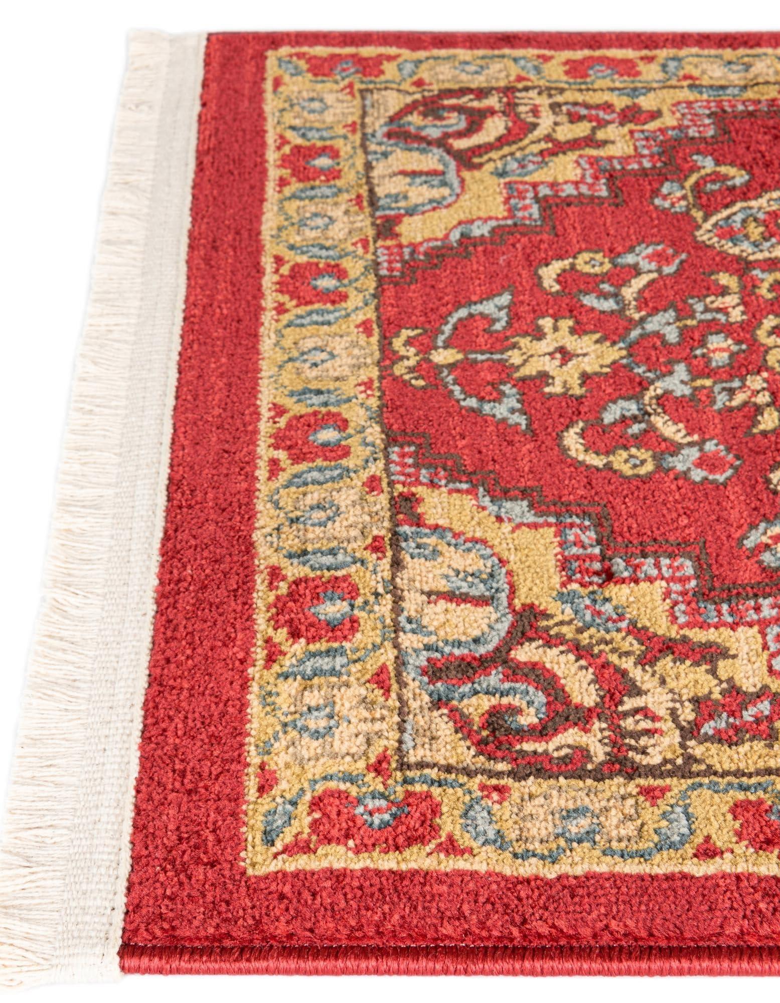 Unique Loom Unique Loom Sahand Collection Area Rug - Ardashir (10' x 13' 1" Rectangle, Red/ Light Blue)
