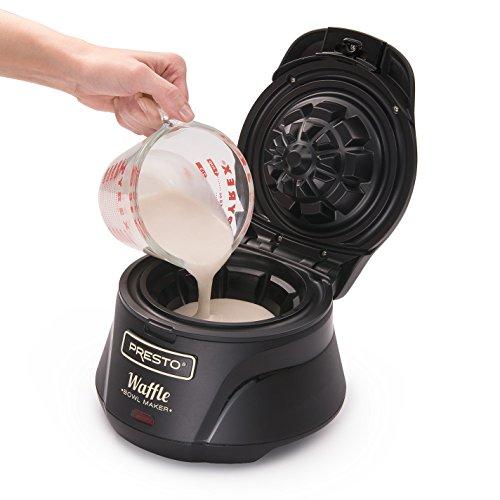 Presto Presto 03500 Belgian Waffle Bowl Maker,Black, 9.3 x 8.25 x 5.25 inches