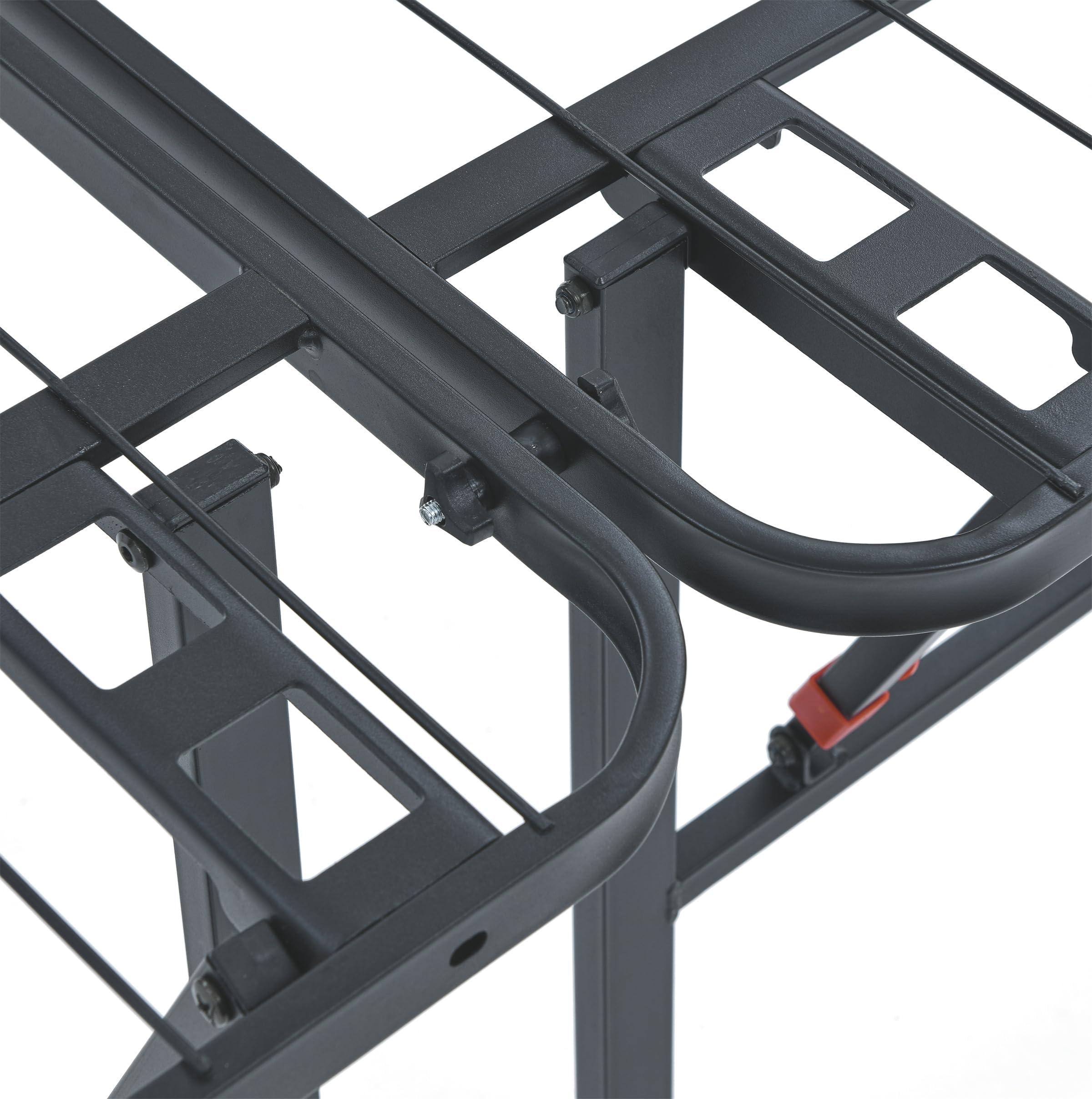 Amazon Basics Amazon Basics Bed Frame with Storage, Foldable Metal Platform, Sturdy Steel, No Box Spring Needed, 18 Inches High, Tool-Free Setup, Queen Size, Black