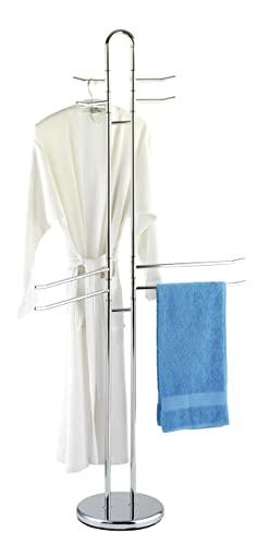 WENKO WENKO 15581100 Chrome Palermo Exclusive Towel and Cloth Stand, 55.5 x 168 x 28.5 cm