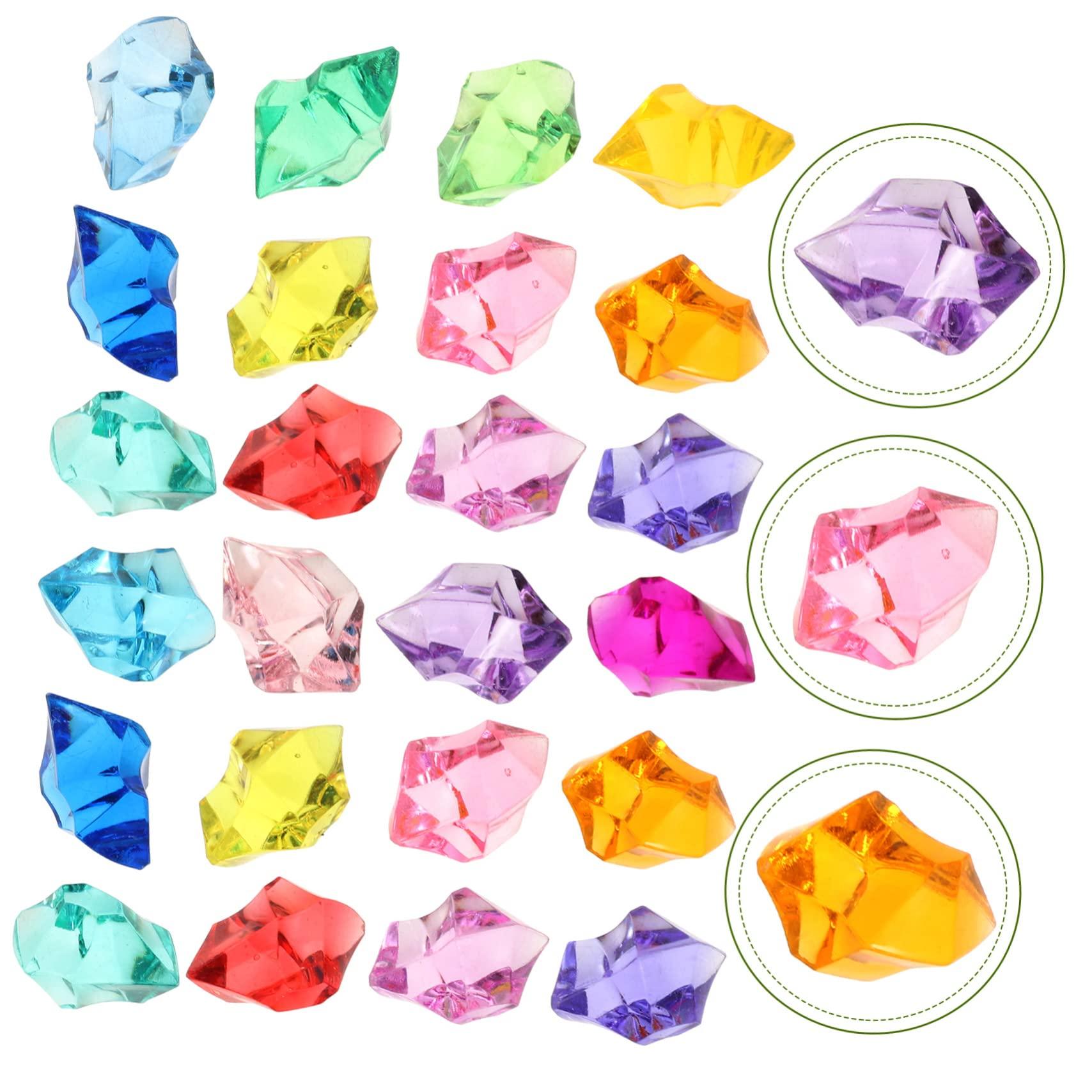 Didiseaon Didiseaon 1 Pack Plastic Ice Cubes Ice Cube Prop Fake Crushed Ice Rocks Clear False Ice Square Party Table Scatters Clear Vases for Flowers Faux Stone Ice Cubes Decor Banquet Table Irregular