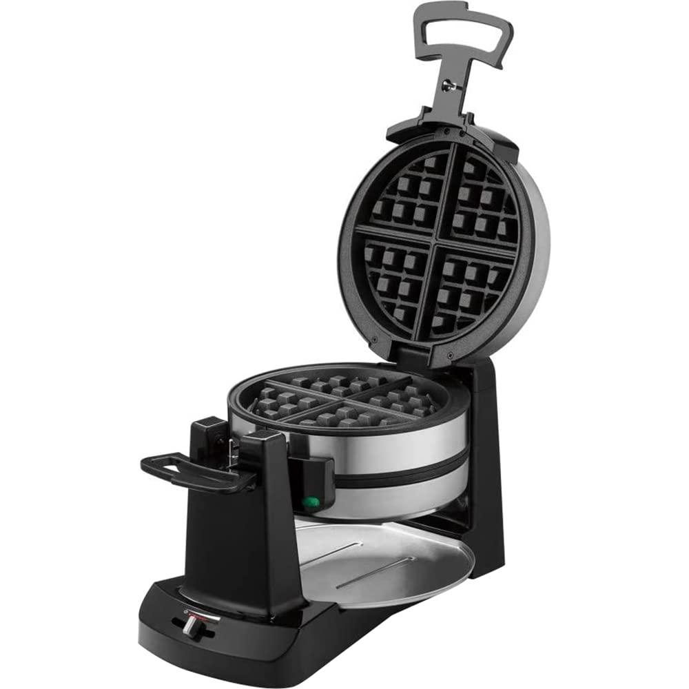 Cuisinart Cuisinart WAF-F40 Double Flip Belgian Waffle Maker Black/Stainless Bundle with 1 YR CPS Enhanced Protection Pack