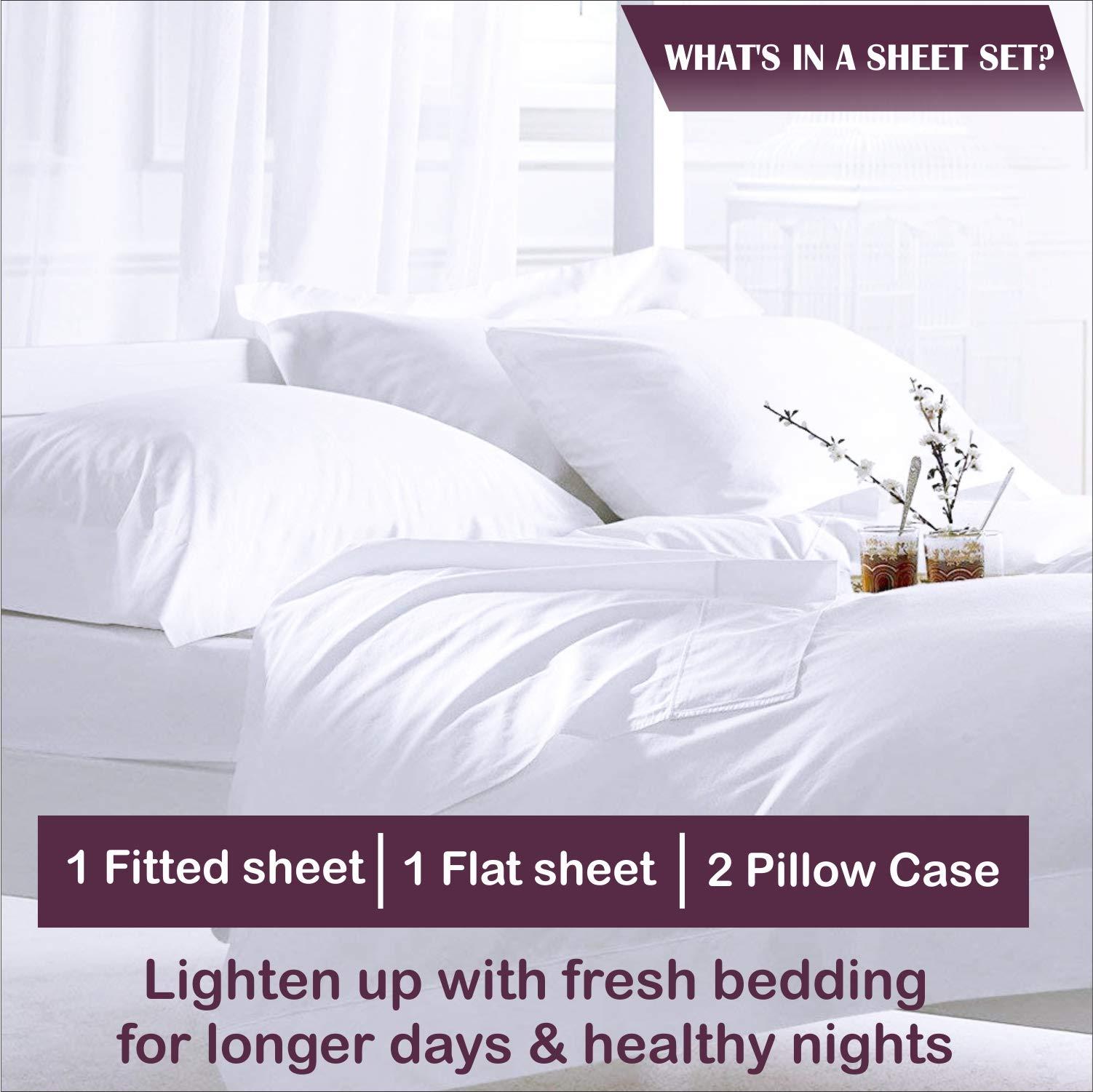 MYNEX MYNEX Presents 4 PC Sheet Set 100% Organic Cotton 800 TC Premium Sheet Set, Soft & Luxurious Long Staple Italian Finish Comfy Bedding Set Comes with 21\" Deep Pocket Twin Burgundy