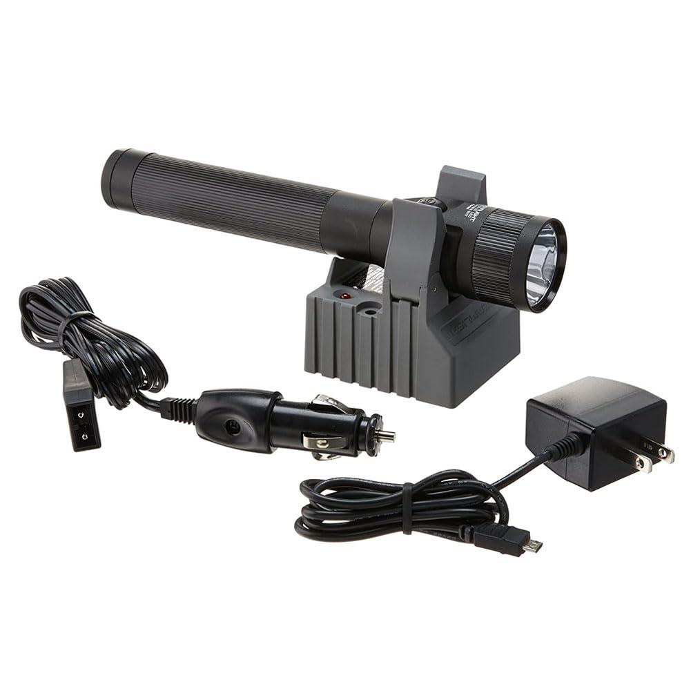 Streamlight Streamlight 75866 Stinger DS 425-Lumen Bright Rechargeable Dual Switch LED Flashlight with 120V AC/12V DC Smart Charger and 1 Smart Charge Holder, Black