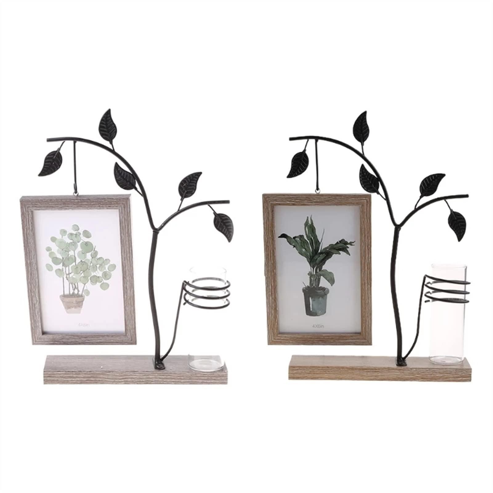 SUNESA SUNESA Picture Frames Family Piture Frame 4x6 Vertical Metal Tree Desk Photo Frames with Glass Photo Frame for Desk (Color : 1)