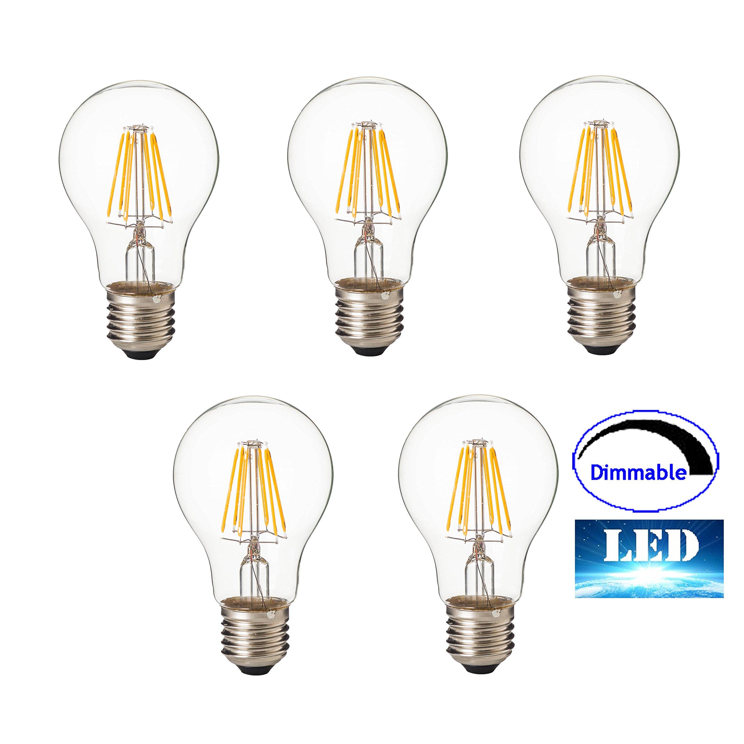 Artiva USA Artiva USA A21-12TDM-E26-27-5 100W Replacement 12W LED Dimmable Bulb with 360 Bean Angle 1500 lm (5 Set), Chrome