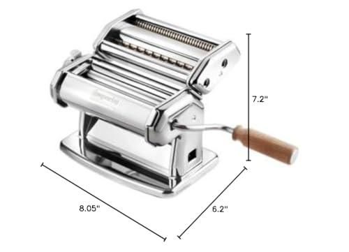 Imperia Imperia IPasta Classic Line. Pasta Machine 100% Made in Italy. Fresh pasta machine in steel. Manual roller with crank. Creates dough sheets for Lasagne, Tagliolini, Fettuccine. (End of line)