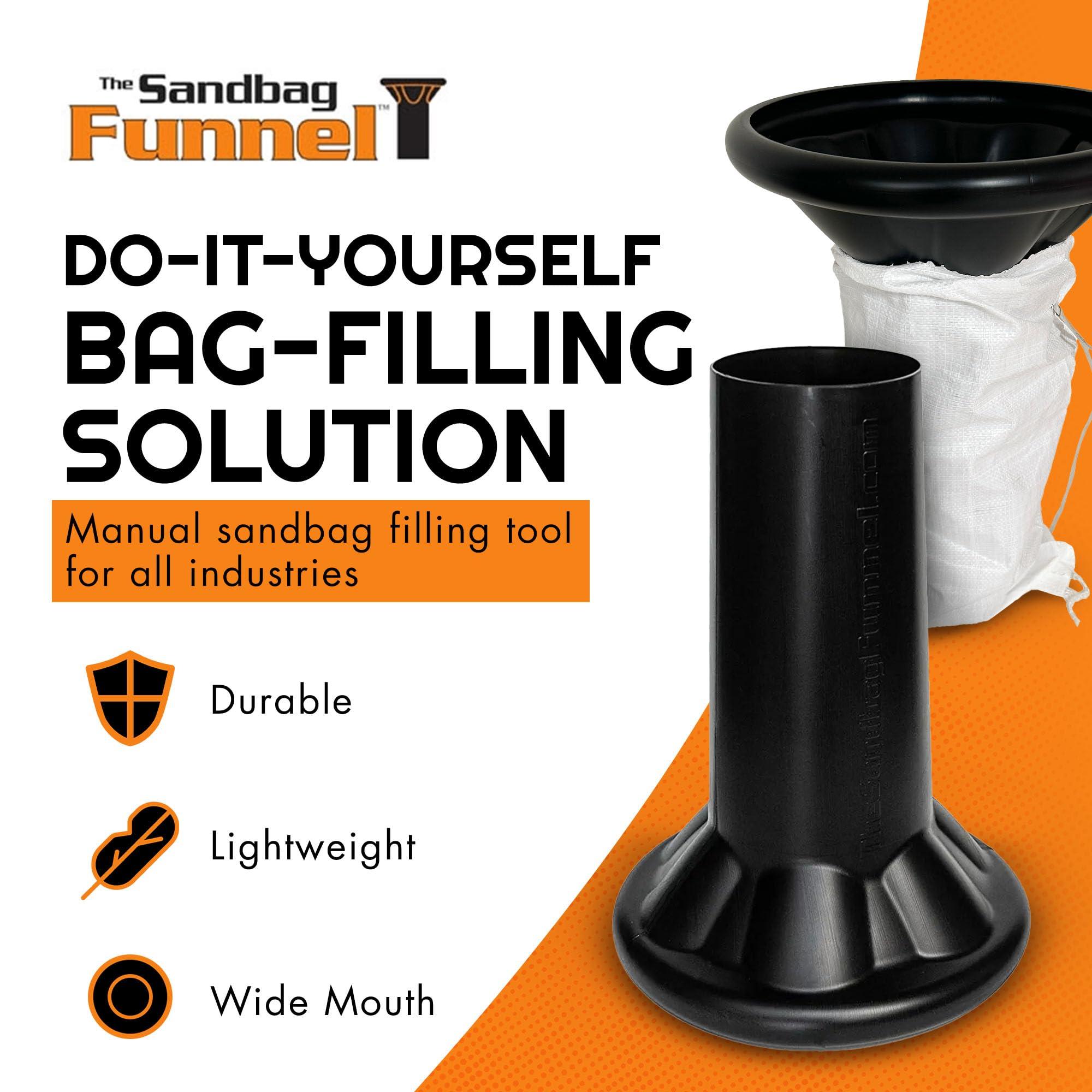 THE SANDBAG FUNNEL DO-IT-YOURSELF BAG FILLING SOLU Sandbag Filler Tool - Durable Sand Funnel for Manual Filling-Sand Bag Funnel, Sand Bag Filler Funnel for All Industries, Sand Bag Filler Stand, Easy Sand Bag Filler Tool -1 Sandbag Funnel