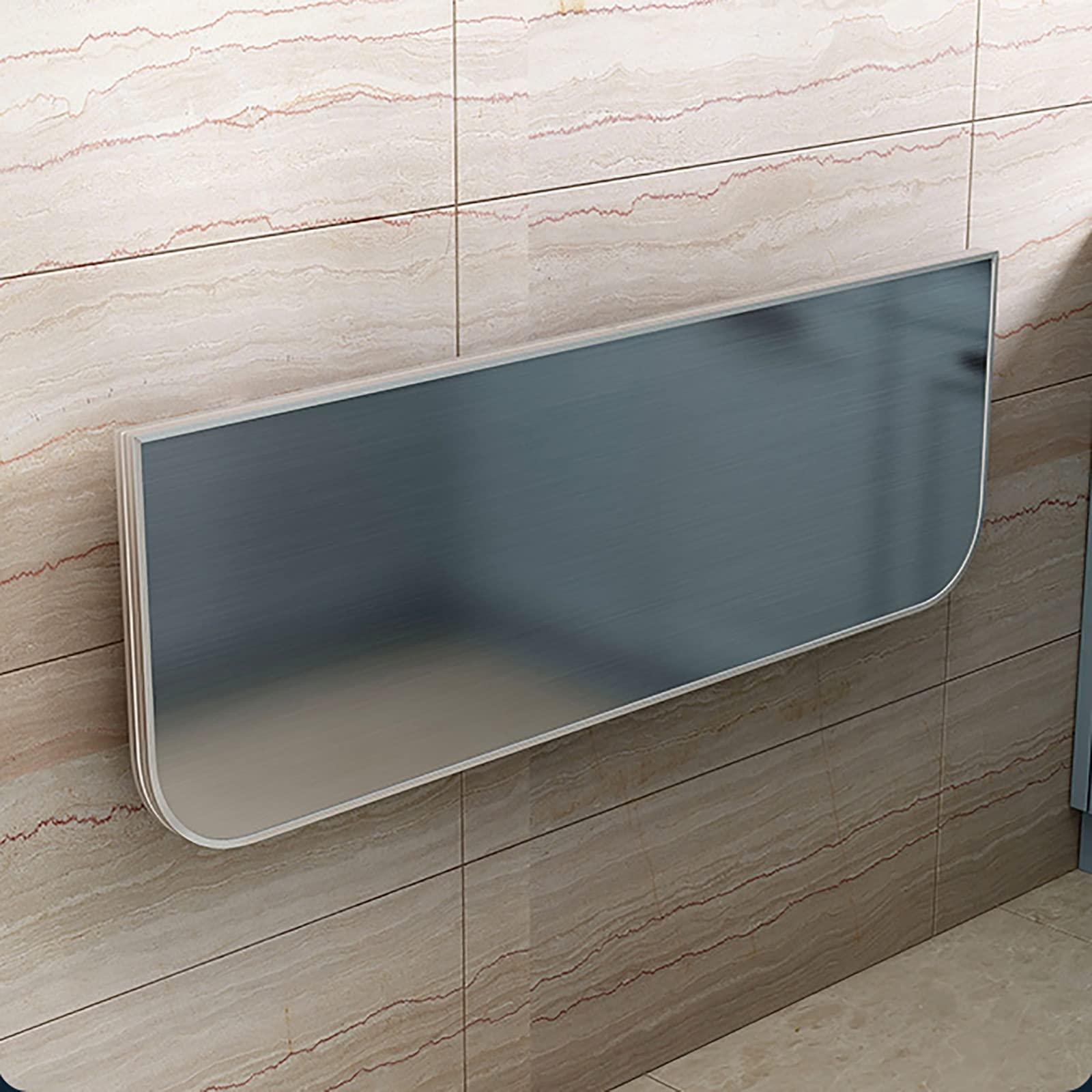 OTHZON OTHZON Breakfast Bar Table, Folding Wall Mounted Tables Fold-Down Wall Table Kitchen Drop Leaf Dining Table Work Table | Small Space Saving Hanging Table, Stainless Steel (Size : 31.4x11.8in)