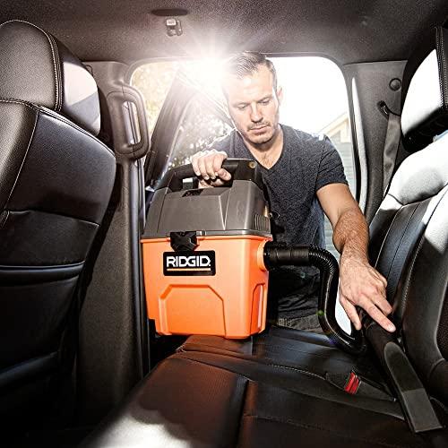 RIDGID RIDGID Wet Dry Vacuums VAC3000 Portable Wet Dry Vacuum Cleaner for Car, Garage or In-Home Use, 3-Gallon, 3.5 Peak Horsepower Wet Dry Auto Vacuum Cleaner for Car
