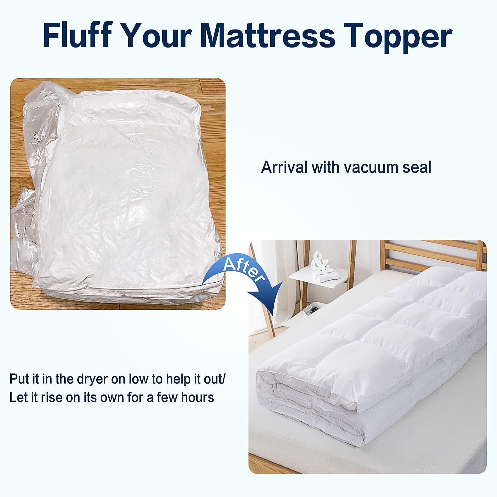 SOPAT SOPAT Mattress Topper RV King Size Extra Thick Mattress Pad 8-21" Deep Pocket Soft Down Alternative Fill Mattress Protector Pillow Top Mattress Cover (72x80 Inches, White)