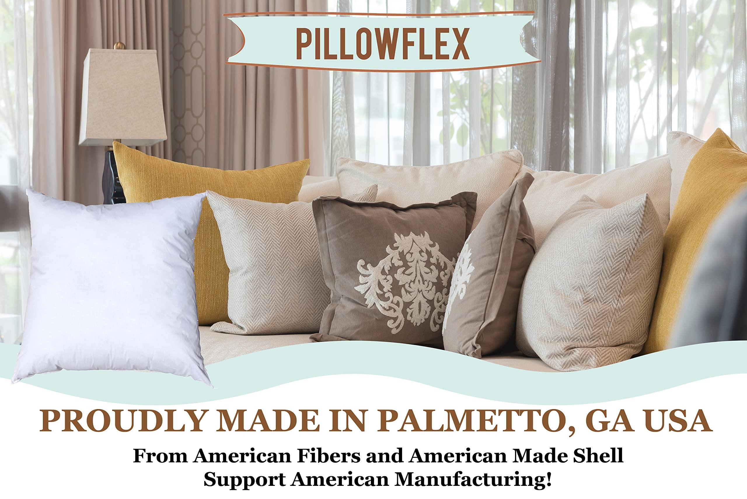 Pillowflex Pillowflex Premium Polyester Pillow Insert - 24\"x24\" Pillow Form - Machine Washable, Accent Throw Insert, Small Square Throw Size Couch Pillow Sham Insert - 1 Decorative Pillow