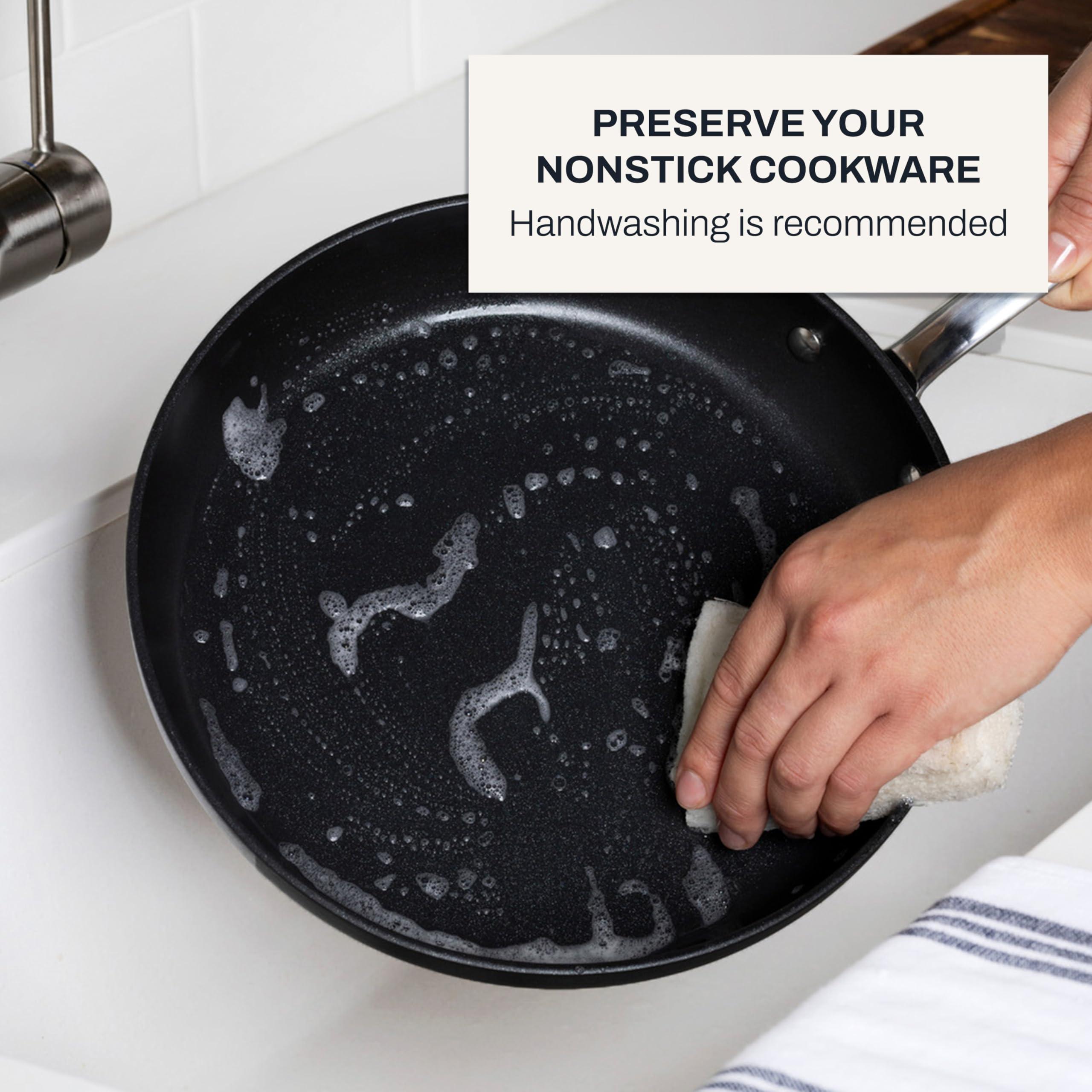 All-Clad All-Clad HA1 Hard Anodized Non Stick Fry Pan Set 2 Piece, 8, 10 Inch, Induction, Oven Broiler Safe 500F, Pots and Pans Set, Kitchen Frying Pans, Skillets, Premium Cookware, Home, Dishwasher Safe Black