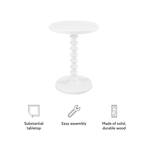 Powell Furniture Powell Furniture Powell Round Spindle, White Table 17 x 22.25 x 17
