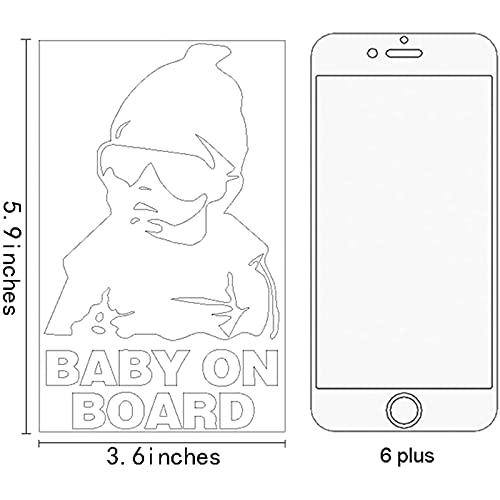 Chienhow Chienhow Baby on Board Car Sticker Decals for Car Window Windshield Body Reflective Vinyl Kids Safety Caution Decal Sign with Carlos Stickers from The Hangover Decal 5.9\"x3.6\" Reflective Red