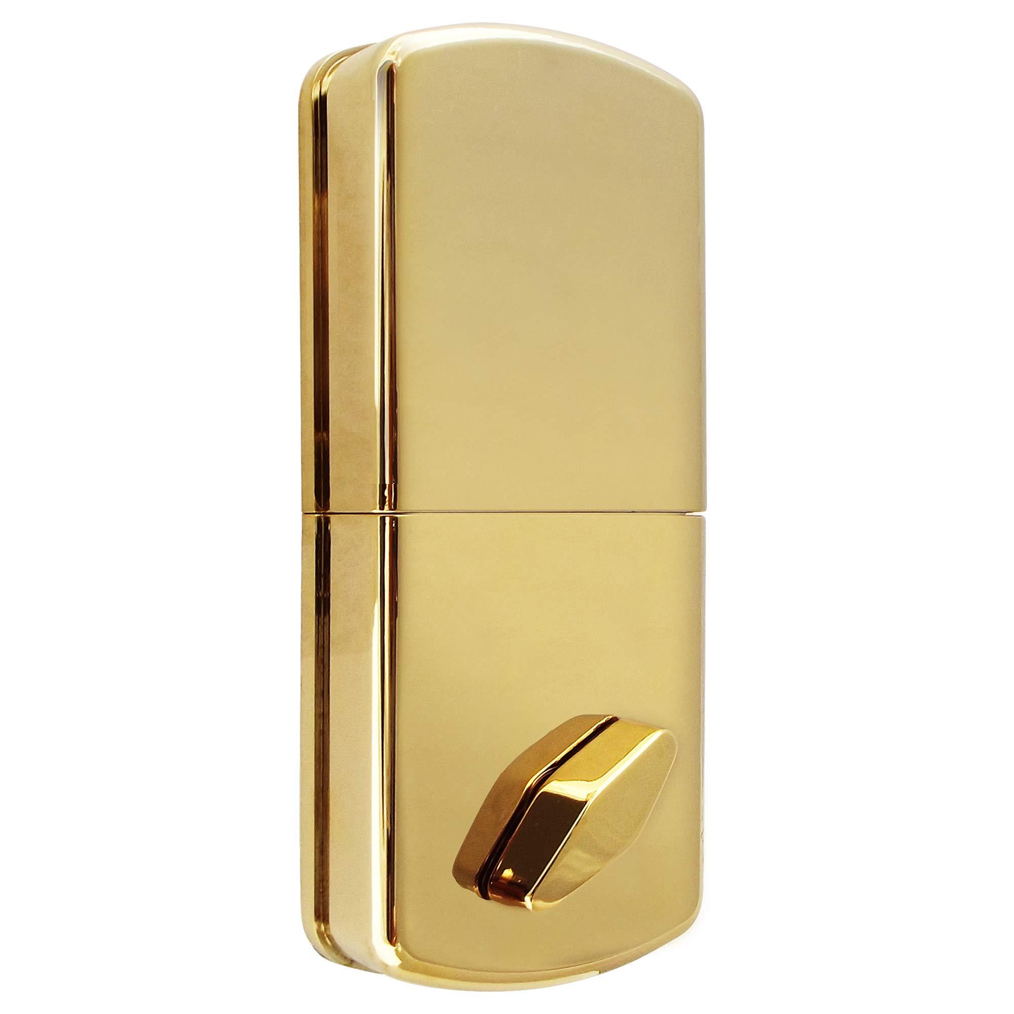 MiLocks MiLocks TF-02P Digital Deadbolt Door Lock with Electronic Keypad for Exterior Doors, Polished Brass