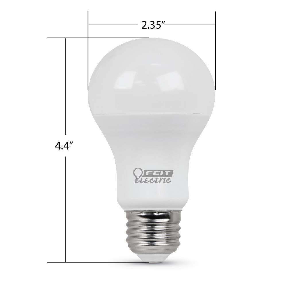 Feit Electric Feit Electric A19 LED Light Bulb, 60W Equivalent, E26 Medium Base, 800 Lumens, 3500K Neutral White, Non-Dimmable Standard Light Bulb, 10-Year Lifetime, A800/835/10KLED