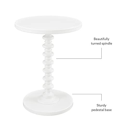 Powell Furniture Powell Furniture Powell Round Spindle, White Table 17 x 22.25 x 17