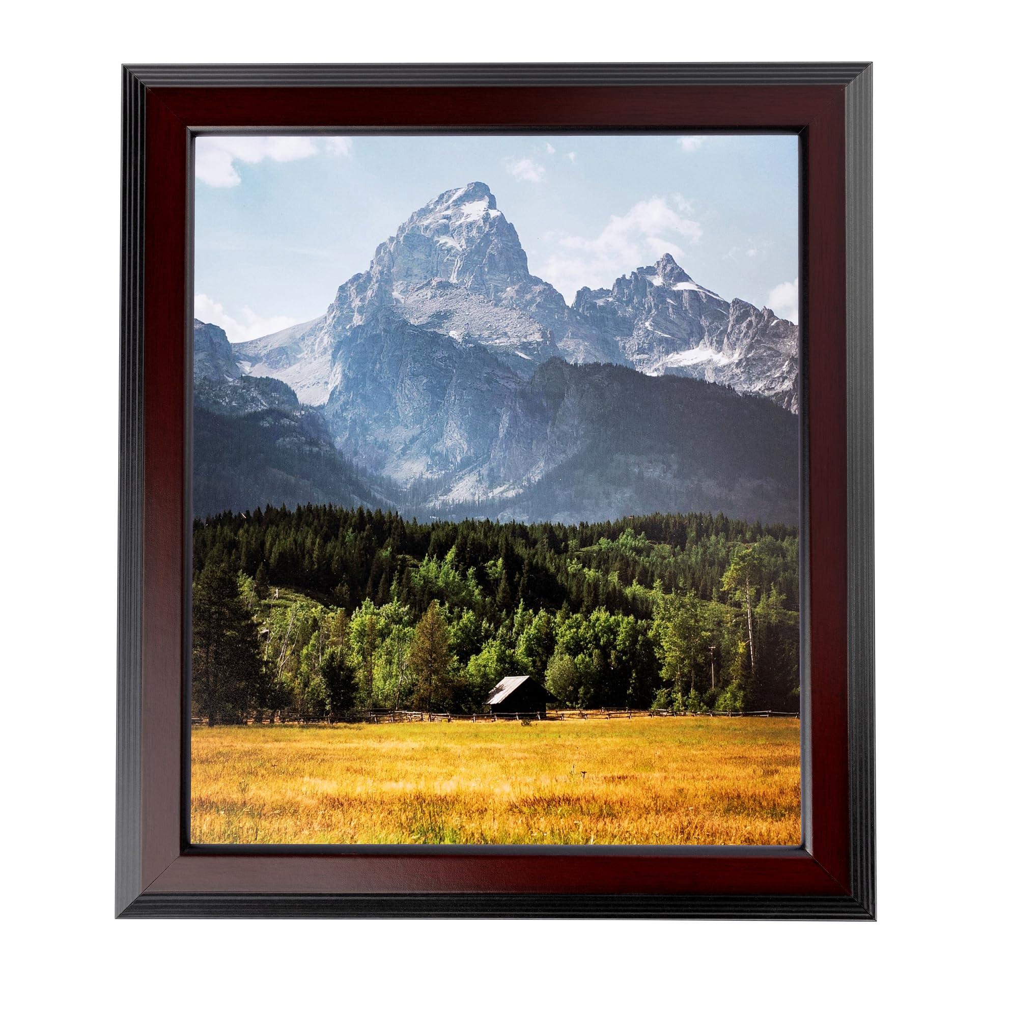 ArtToFrames ArtToFrames 24x31 Inch Brown Picture Frame, This 1.50 Inch Custom MDF Poster Frame is Mahogany Windsor - Comes with Economy Acrylic and Corrugated Backing (2WOMBW31-WM-24x31)