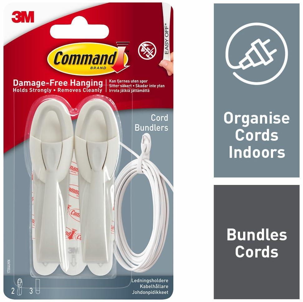 Command Command Cord Bundlers, Cord Organizer, 2-Bundlers (17304-ES)