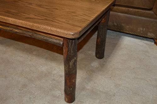 A&L Furniture Co. A&L Furniture Amish Hickory Solid Wood Coffee Table, Walnut Finish