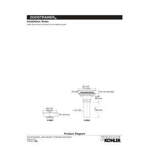 Kohler Kohler K-8804-2BZ 3-1/2\"-4\" Drain Less Strainer Basket Oil Rubbed Bronze
