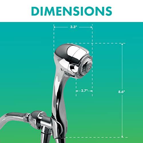 Niagara Conservation Niagara Conservation N2935CH Earth Spa 3-Spray with 2 GPM 2.7-in. Wall Mount Handheld Shower Head in Chrome, 1-Pack | Bathroom Shower Head Sprayer with Pressure Compensation Technology