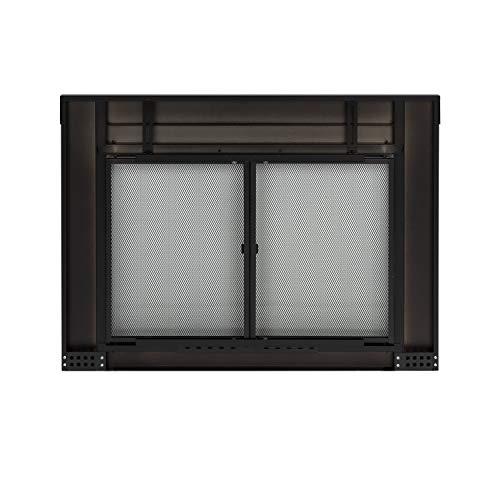 Pleasant Hearth Pleasant Hearth Alsip Sunlight Nickel Glass Firescreen Door | Small