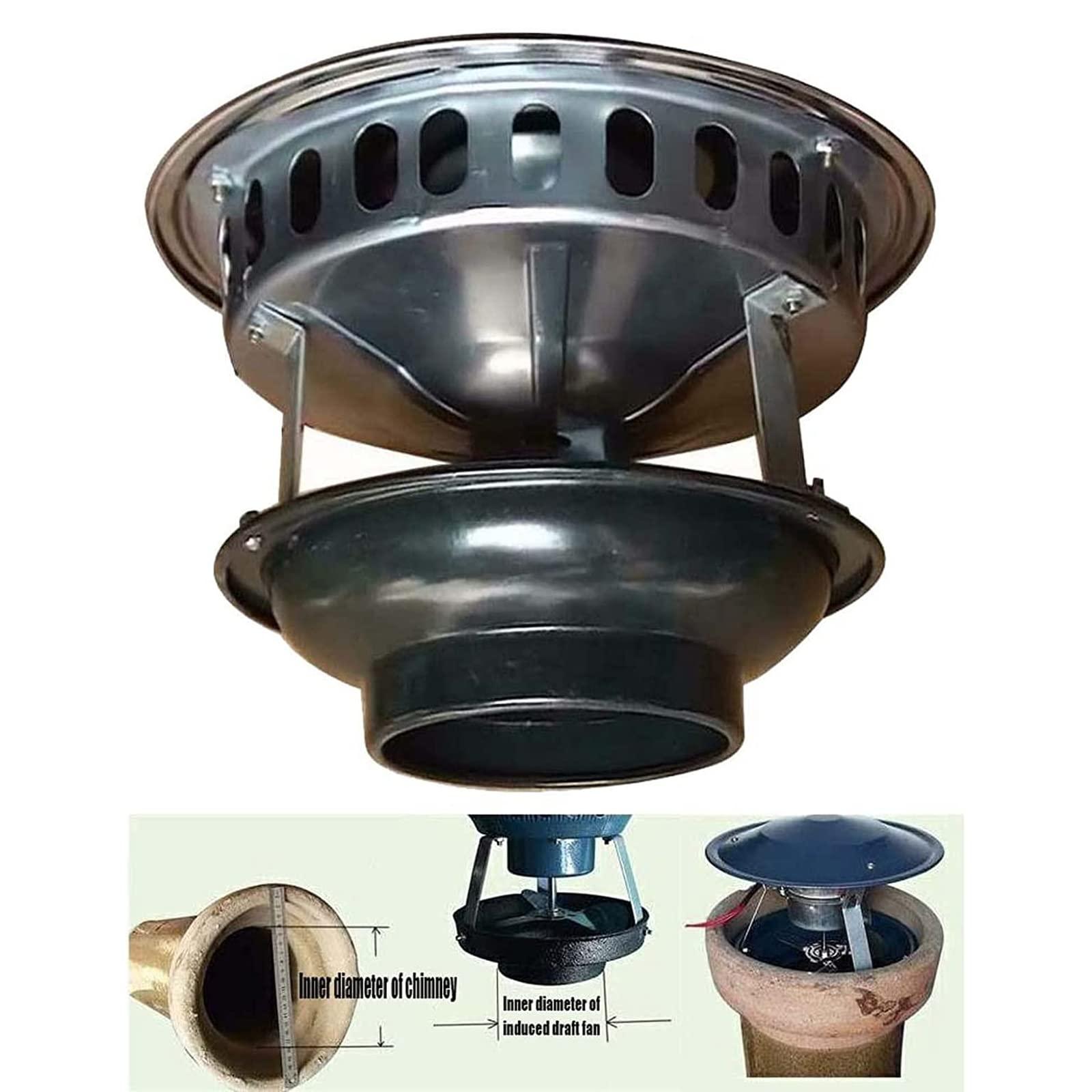 UZIAH UZIAH Chimney Exhaust Fan Fan, Chimney Smoke Evacuator, Roof Chimney Induced Draft Smoke Evacuator Inducer Fans, Stainless Steel Fireplace Chimney Fan,70w,Caliber 14cm