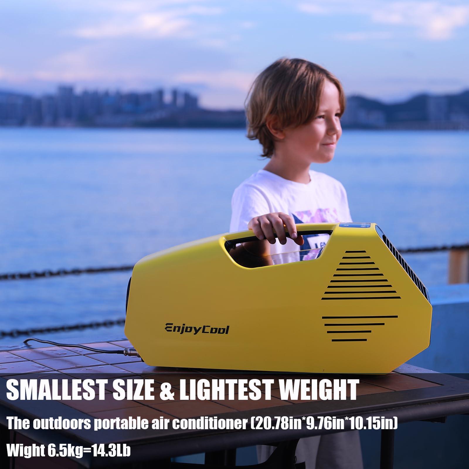 MOSSANTFUL Portable Air Conditioners Tent Air Conditioner Camping Air Conditioner 2380Btu Home Ac Cooling Unit 24Volt 220W Low Power Consumption For Outdoor Camping Tent Car Truck Parties Fishing Van And Rv