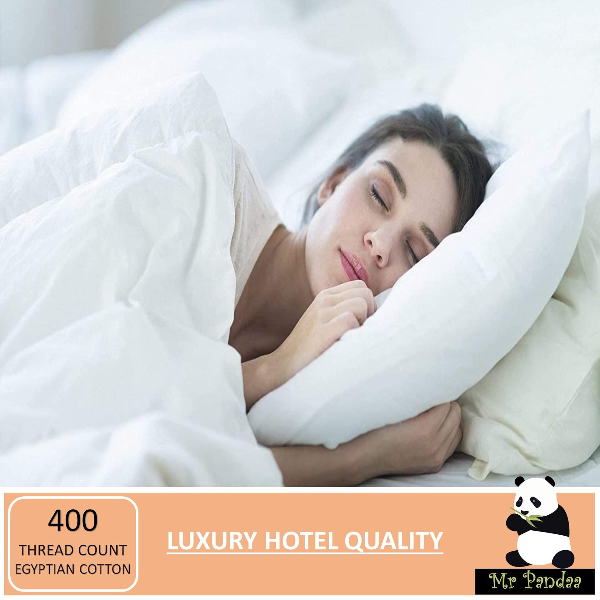 Mr Pandaa Dust Ruffled Bed Skirt College Dorm Extra Long Extended Dorm Room Bed Skirt |100% Egyptian Cotton, 400-Thread Count| 46-Inch Drop| Extra Long Dorm Room Bed Skirt - [Royal Blue, Twin XL/46 Drop]