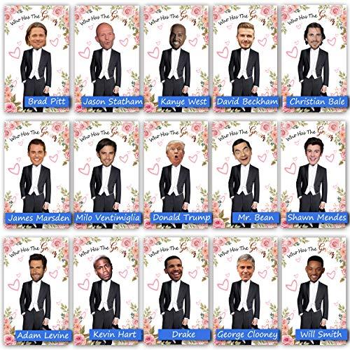 ukebobo ukebobo Floral Bridal Shower Games - Who Has The Groom Game - Scratch Off Celebrity Cards Tickets Bridal Shower Game - Funny Bachelorette Party Games