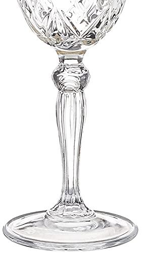 Lorren Home Trends Lorren Home Trends Siena Collection Crystal White Wine Glass with Gold Band Design, Set of 4,6 fl oz