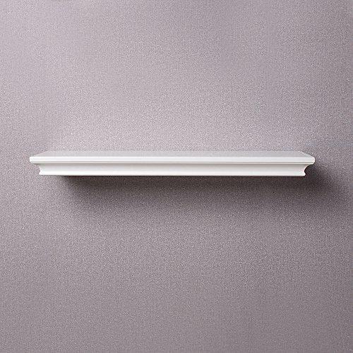 AHDECOR AHDECOR White Floating Shelves Wall Mounted, Deeper Wall Storage Shelf for Home Dcor, Super Sturdy, Easy to Install, 24 Wide, 7.75 Deep
