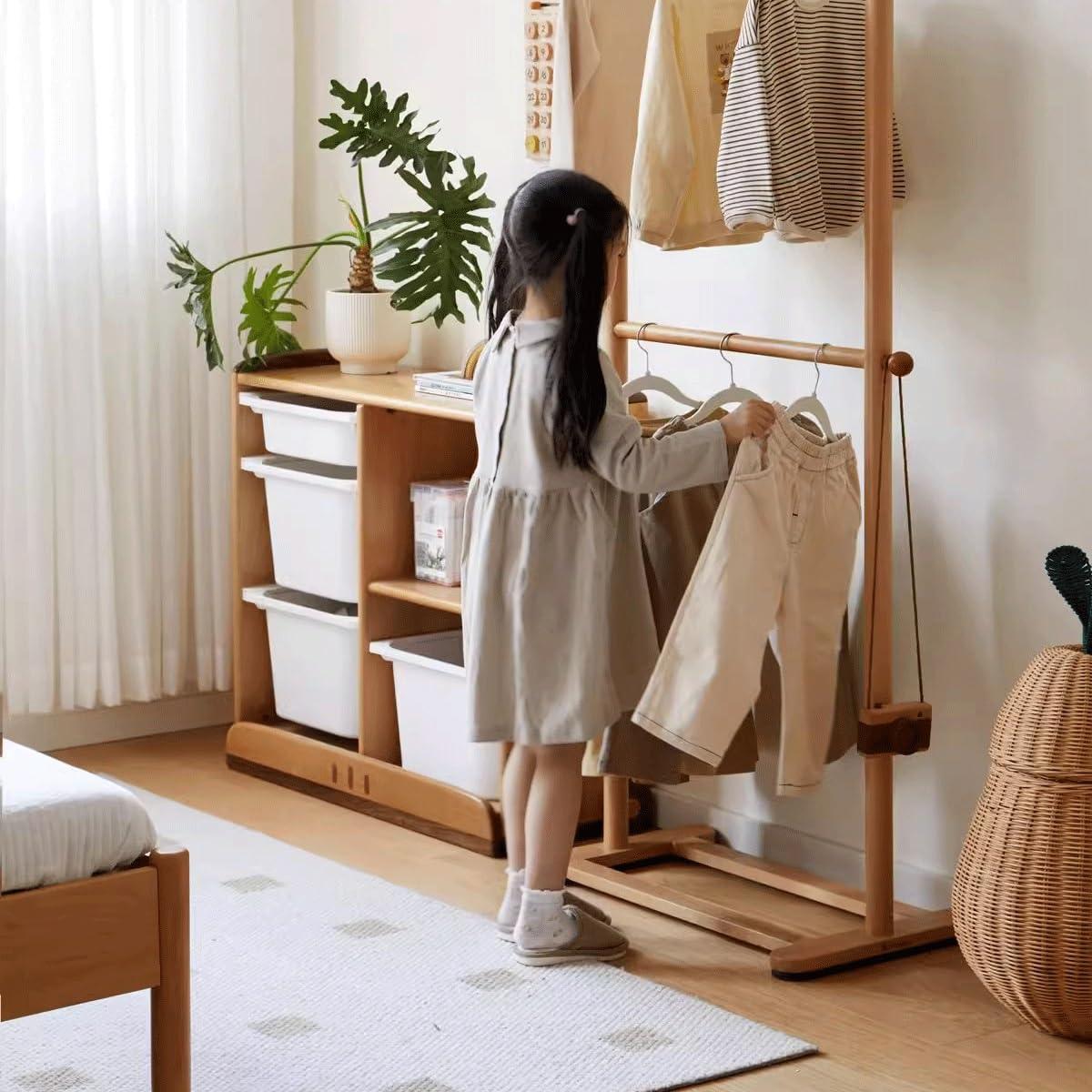 NASTYA NASTYA Coat Rack Freestanding Wooden Coat Rack Bedroom Simple Clothes Rack Floor-standing Vertical Clothes Storage Rack Free-Standing Hall Tree Stand (Size : B:70 * 40 * 177cm)