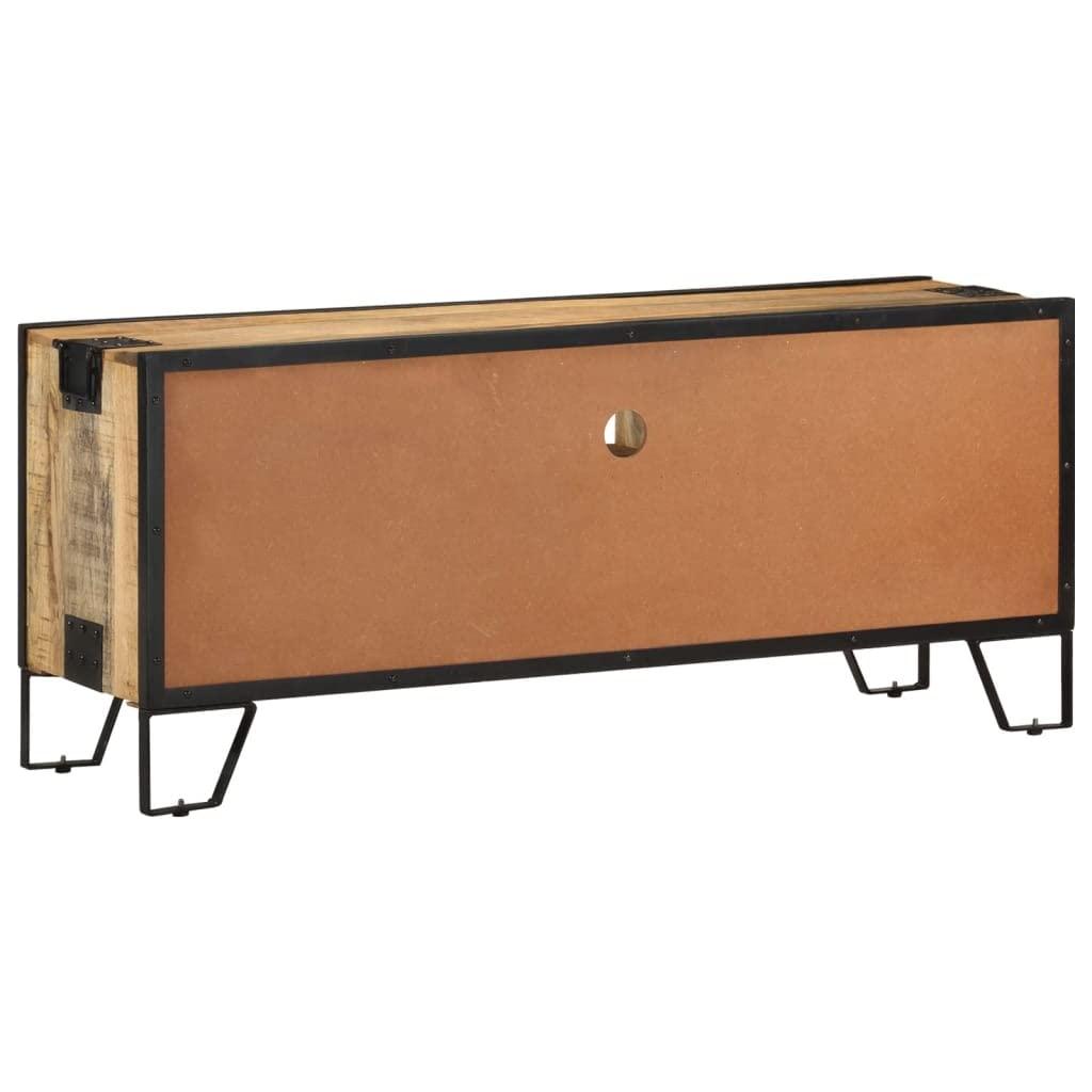 THOYTOUI THOYTOUI Hi-Fi Cabinet,Side Cabinet,Media Console Cabinet,Suitable for Living Room, Bedroom, Office,TV Cabinet 43.3\"x12.2\"x18.1\" Rough Mango Wood
