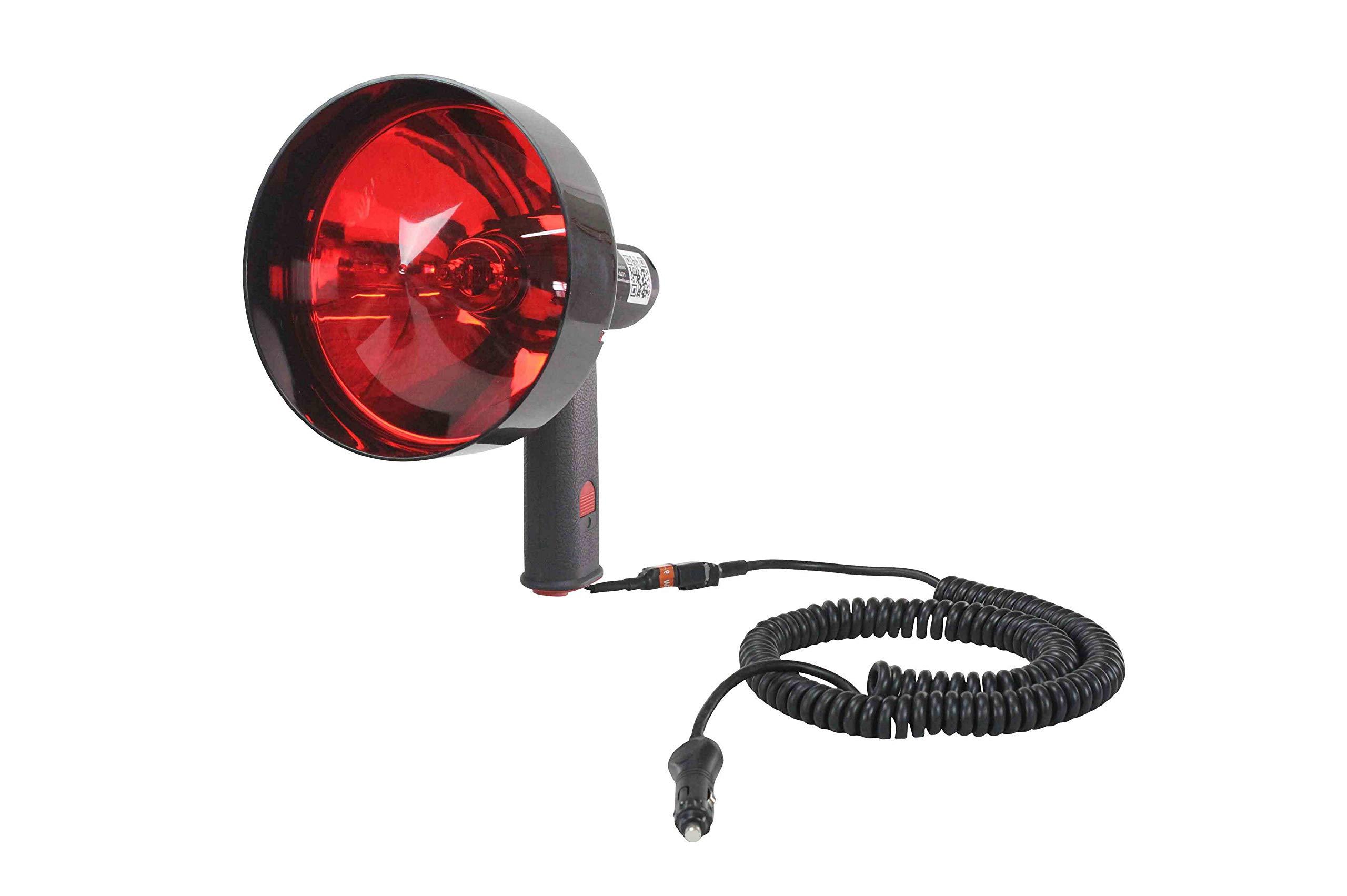 Larson Electronics 5 Million Candlepower Handheld Spotlight- Red Hunting Lens - 100 Watt Halogen - Spot/Flood Combo(-12