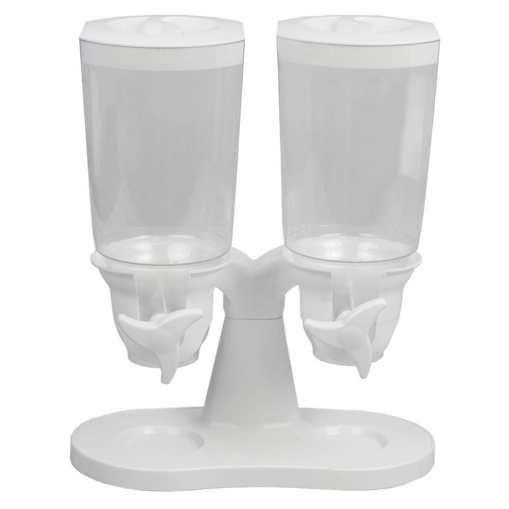 Home Basics Home Basics Double Cereal Dispenser, White
