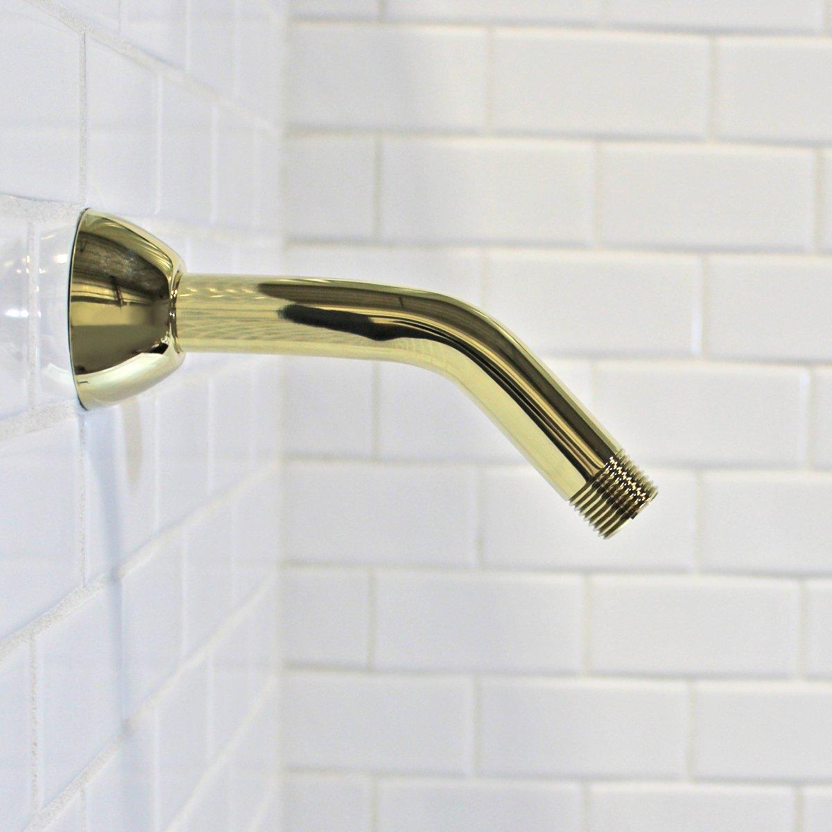 Speakman Speakman S-2500-PB Clean and Simple Shower Arm and Flange for Stylish Bathroom Décor, Polished Brass, 7 inches