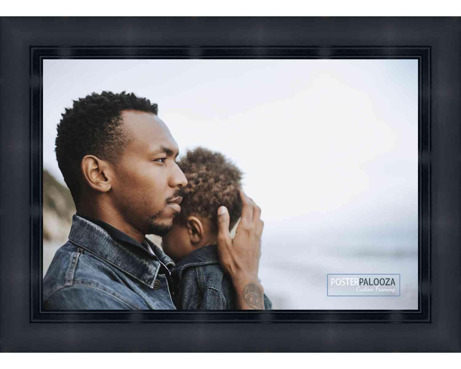 Poster Palooza Poster Palooza 21x15 Contemporary Black Complete Wood Picture Frame with UV Acrylic Plexiglass, Foam Board Backing & Hardware Included