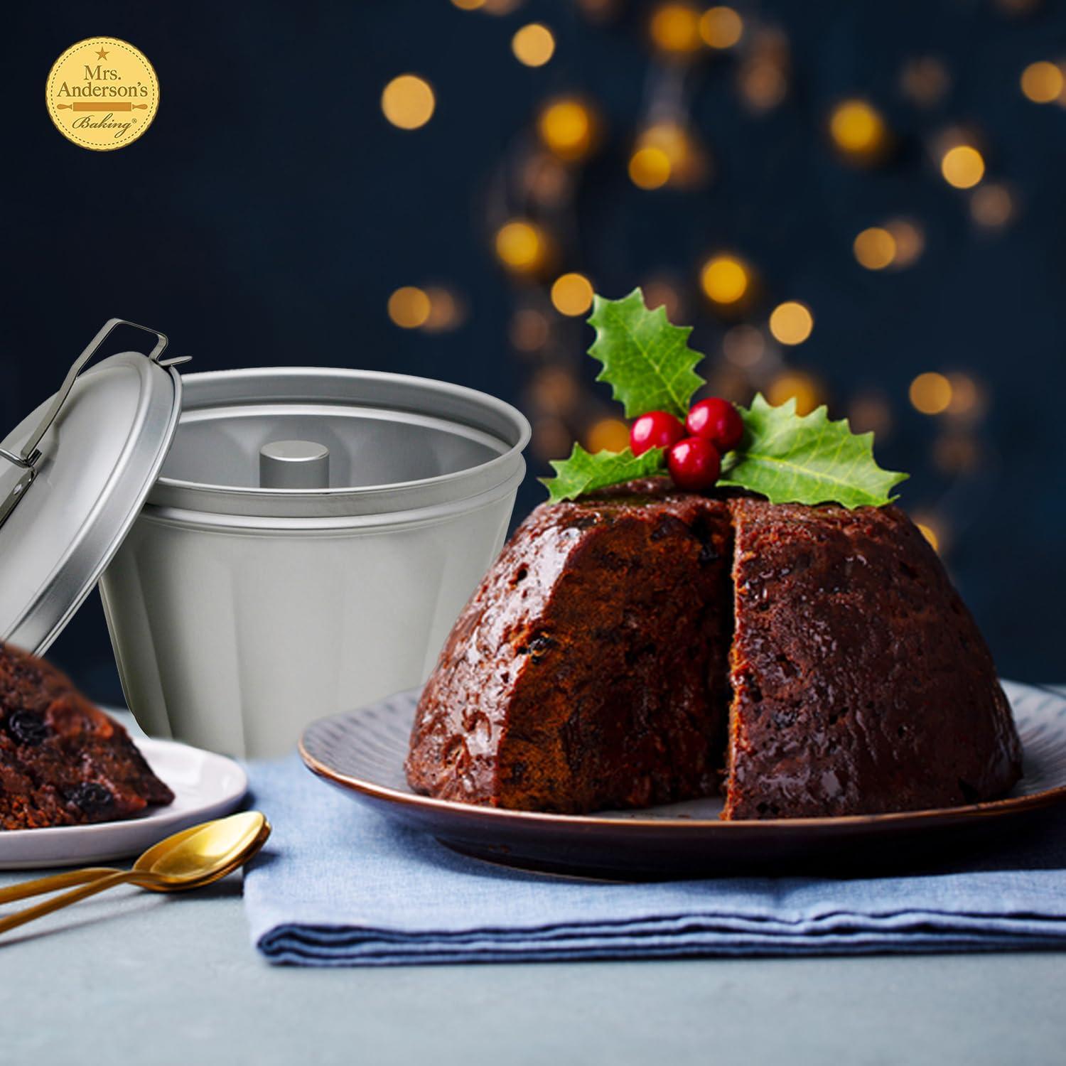 Mrs. Anderson's Baking Mrs. Anderson’s Baking Non-Stick Steamed Pudding Mold with Lid, 1.6-Liters