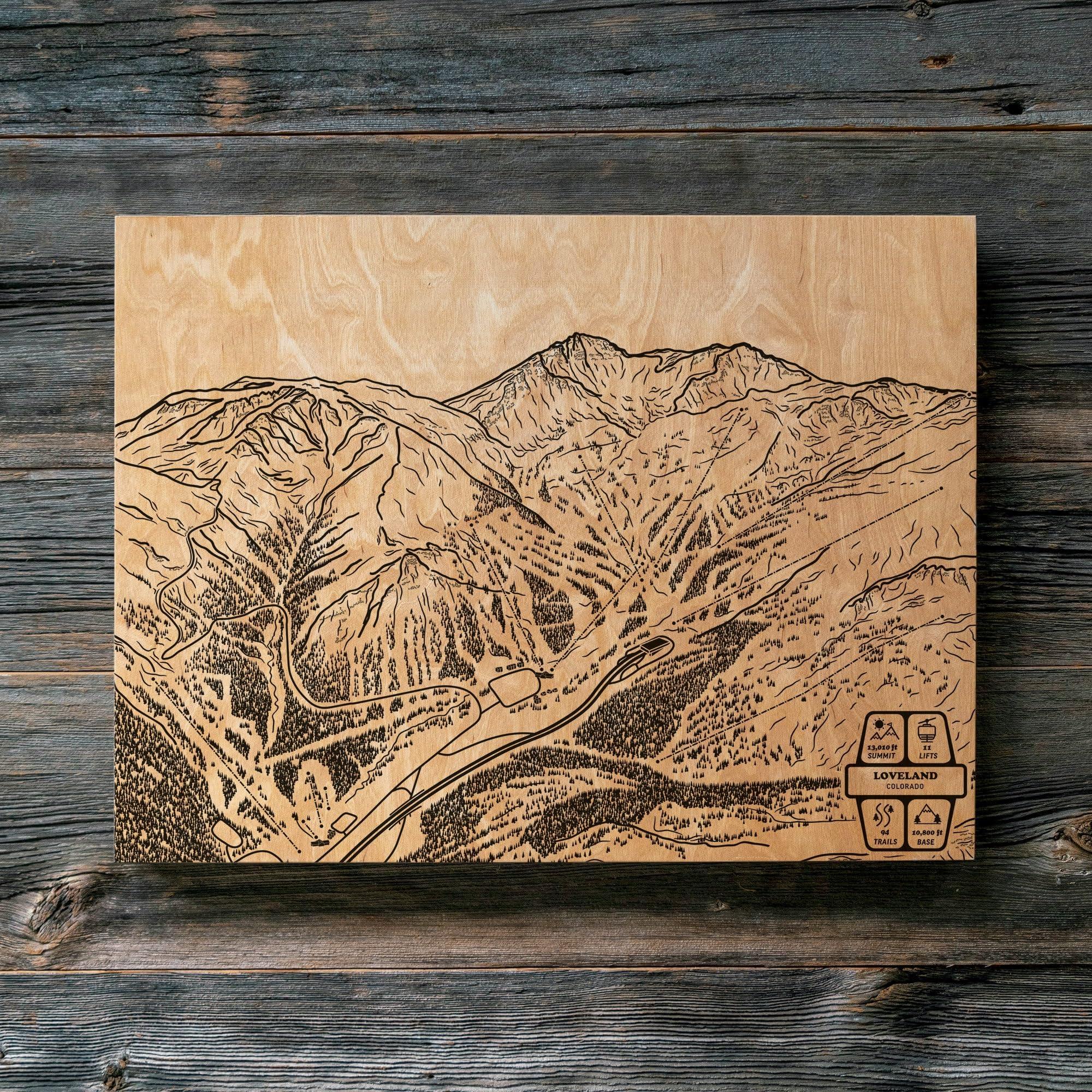 Benoit\'s Design Co. Loveland, Colorado Ski Trail Map