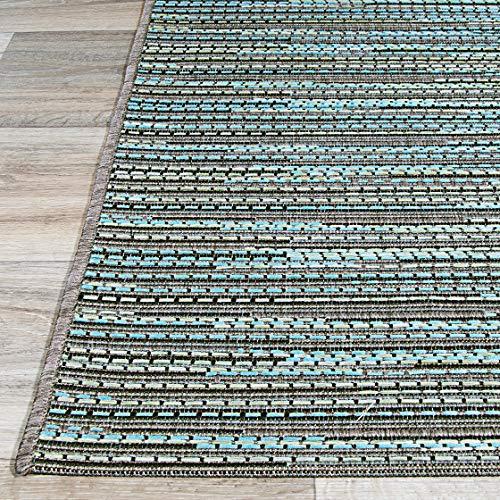 Couristan Couristan 2471/2200 Monaco Larvotto Runners, 2-Feet 3-Inch by 7-Feet 10-Inch, Blue