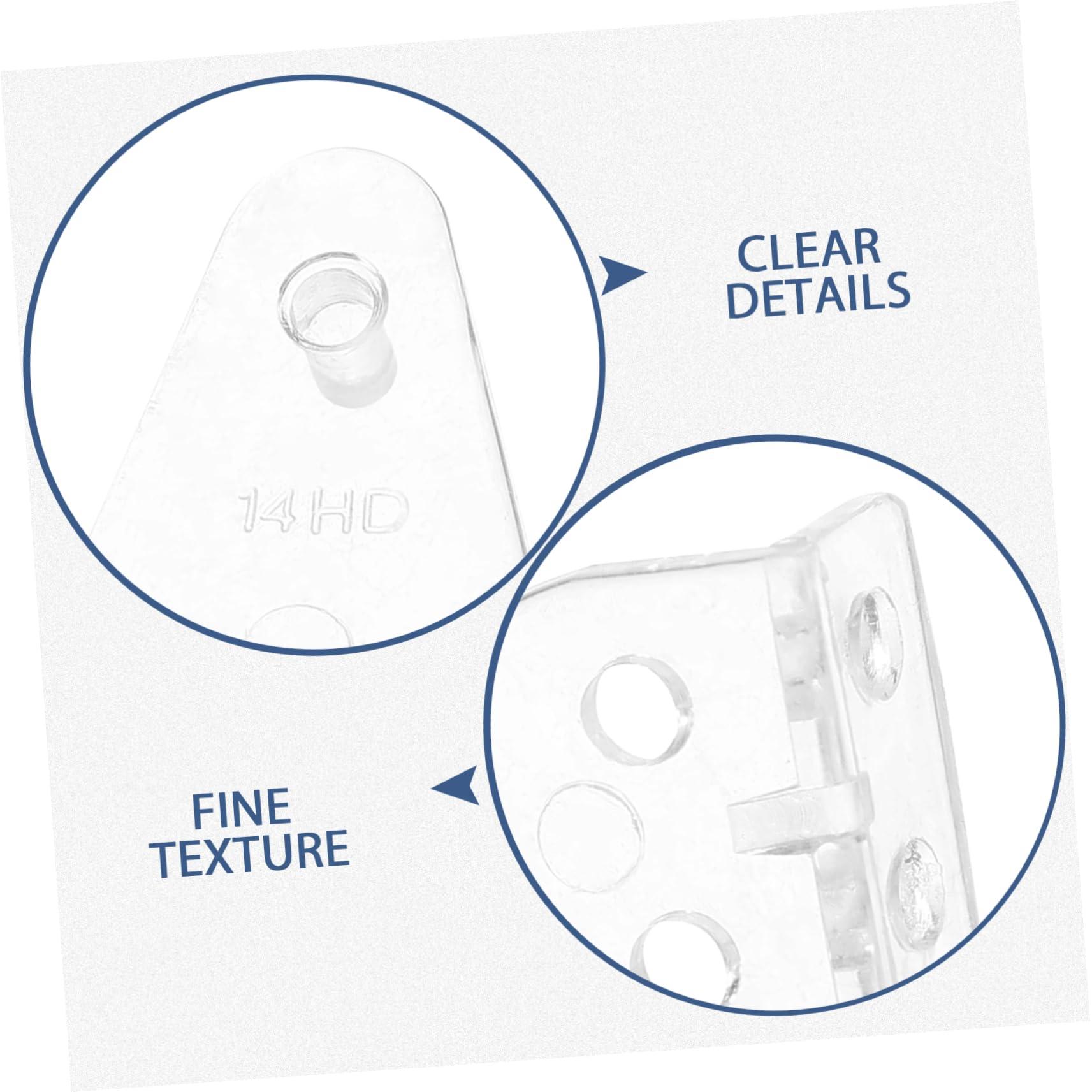 DECHOUS 120 Pcs Blind Hook Blind Brackets Replacements Blind Holder Blind Hold Down Parts Clear Plastic Blinds Hooks Blinds Holder Curtain Parts Venetian Blind Fixing Hooks Curtain Hooks