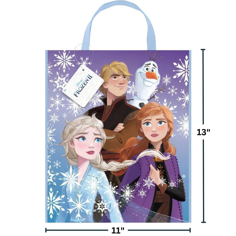 Unique Disney Frozen 2 Tote Bag - 13" x 11" (1 Pc.) - Perfect for Fans of Elsa, Anna & Olaf - Ideal for Everyday Use, Gifts or Parties