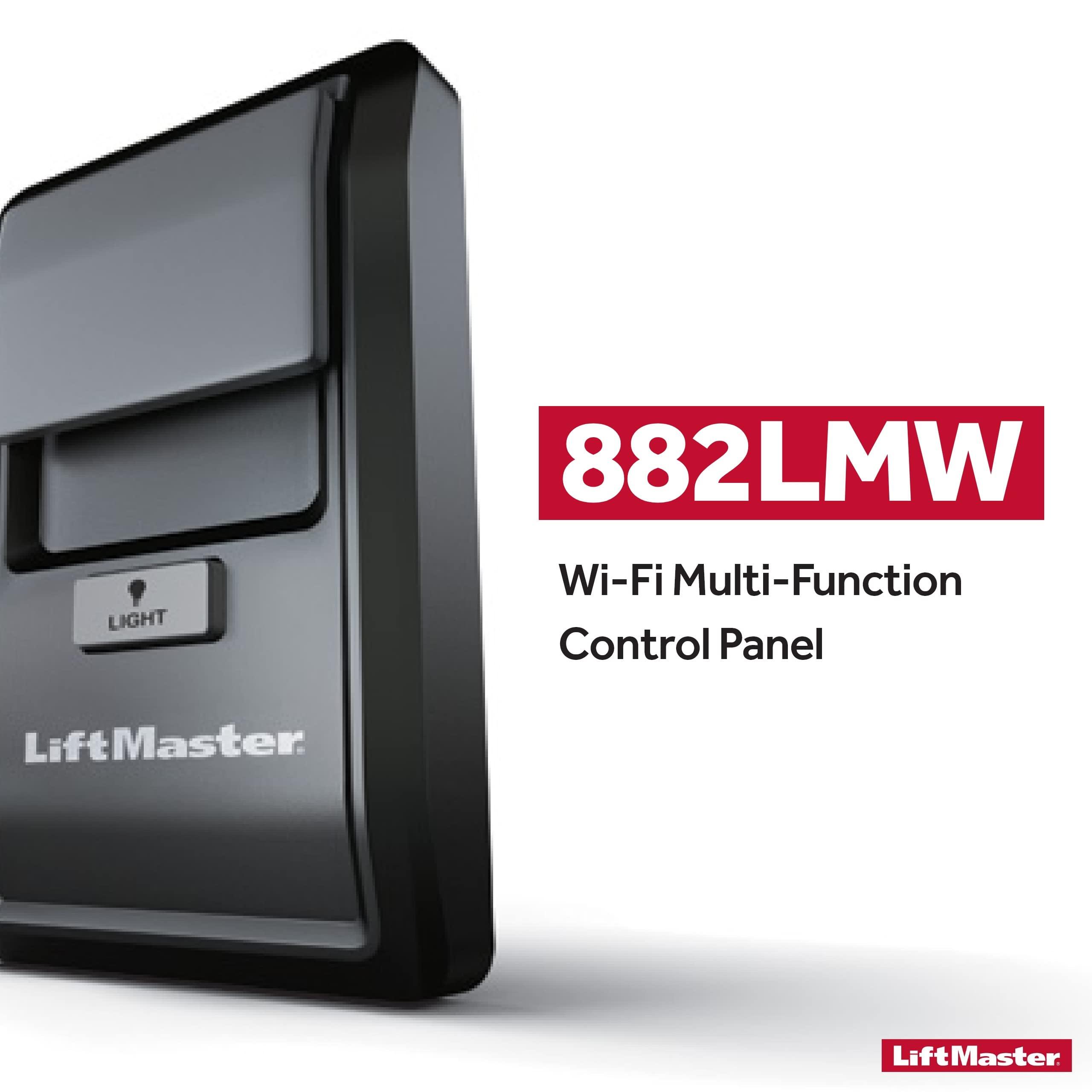 LiftMaster LiftMaster 882LMW - Only Works with Select LiftMaster Security+ 2.0 Garage Door Openers - WiFi Operated Garage Door Control Panel - Fast, Easy Programming - Home Security System