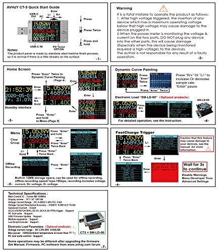 AVHzY AVHzY USB Power Meter USB 3.1 Tester Digital Multimeter Current Tester Voltage Detector Lua Interpreter Integrated DC 26V 6A PD 2.0/3.0 QC 2.0/3.0/4.0 pps Trigge