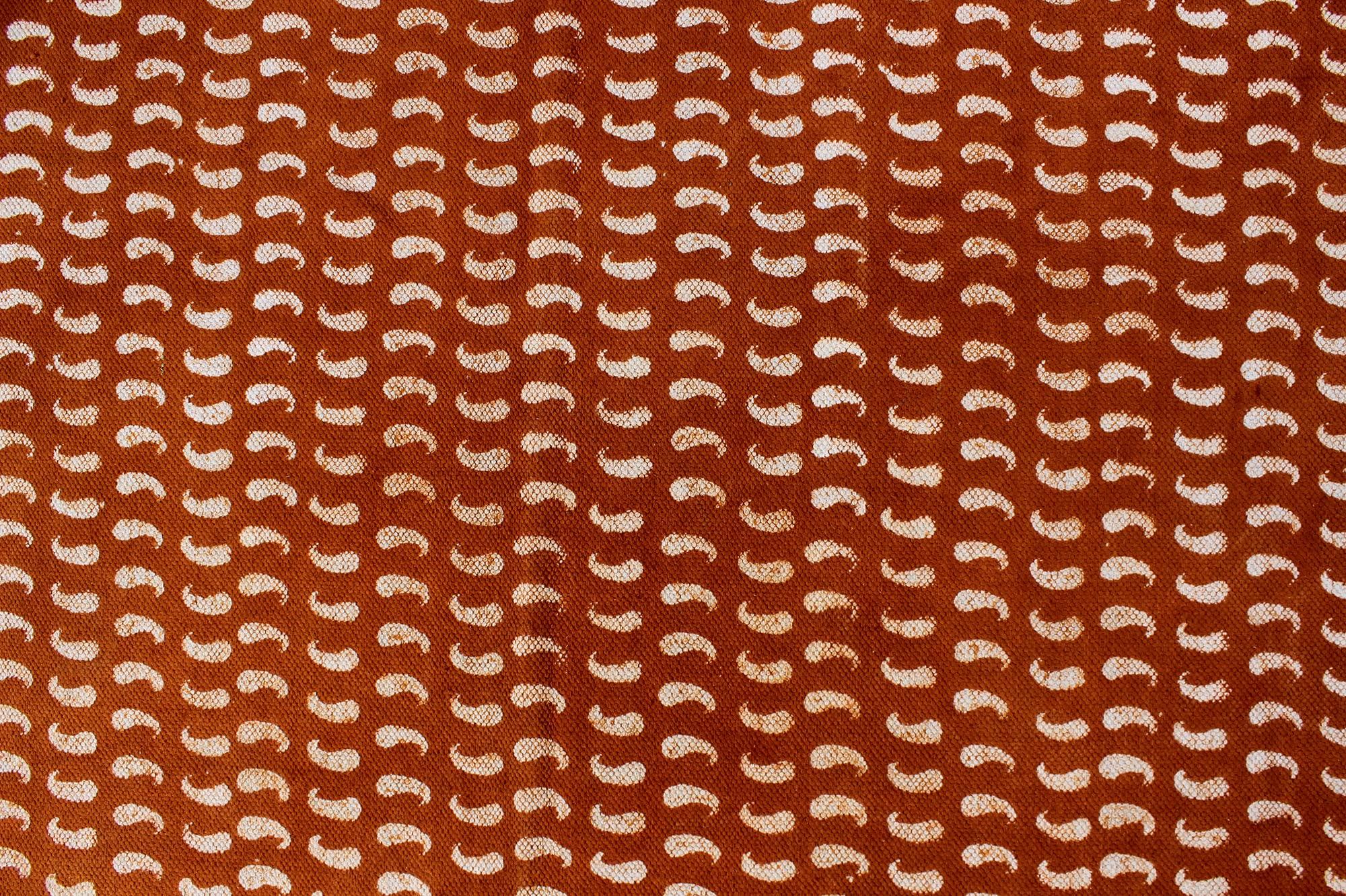 CASAVANI Kilim Rug 12x15 Area Rug Red & Beige Cotton Dhurrie Geometric Thick 0.19 inches Stone Easy Washable Rug Hand Wash Cotton Carpet Flatweave Rug Indoor Outdoor Rugs for Living Room, Bedroom